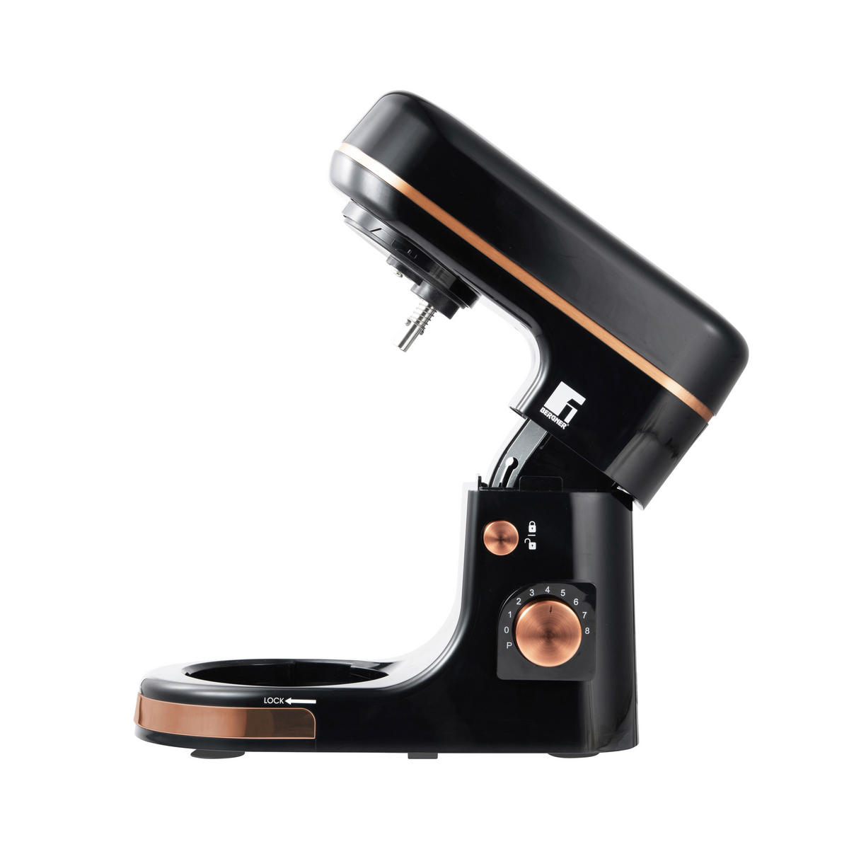 KÜCHENMASCHINE COPPER  - Silberfarben/Schwarz, Basics, Kunststoff/Metall (38,8/24,6/32,5cm) - BERGNER