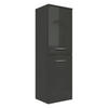 MIDISCHRANK 40/130/35 cm  - Chromfarben/Graphitfarben, KONVENTIONELL, Holzwerkstoff/Metall (40/130/35cm) - Xora