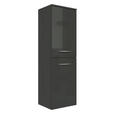 MIDISCHRANK 40/130/35 cm - Chromfarben/Graphitfarben, KONVENTIONELL, Holzwerkstoff/Metall (40/130/35cm) - Xora