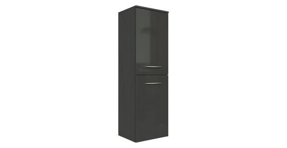 MIDISCHRANK 40/130/35 cm - Chromfarben/Graphitfarben, KONVENTIONELL, Holzwerkstoff/Metall (40/130/35cm) - Xora