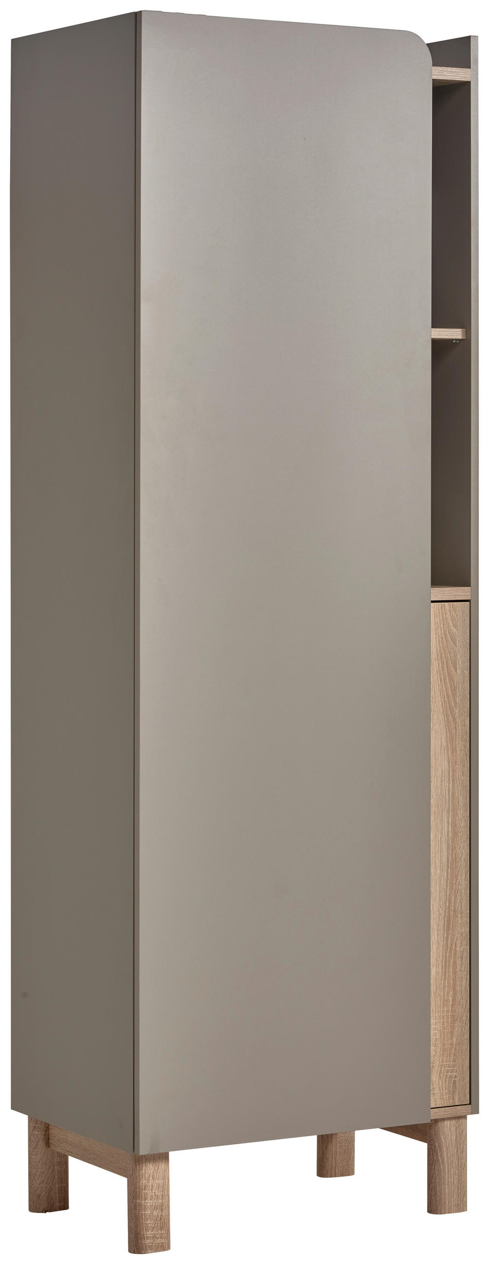 DODATNI REGAL rjavosiva, hrast sonoma  - rjavosiva/barve hrasta, Trend, leseni material/les (60/179/42cm) - Jimmylee