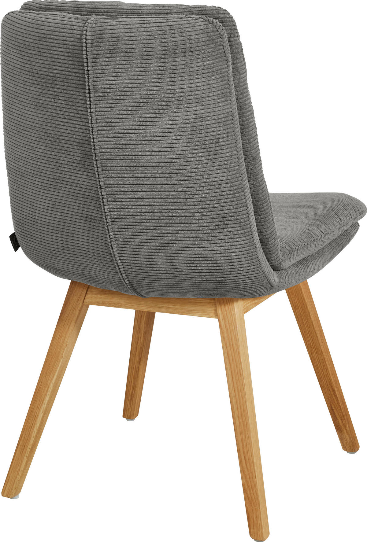 STUHL  in Cord  - Eichefarben/Grau, Design, Holz/Textil (49/90/69cm) - Johann Jakob
