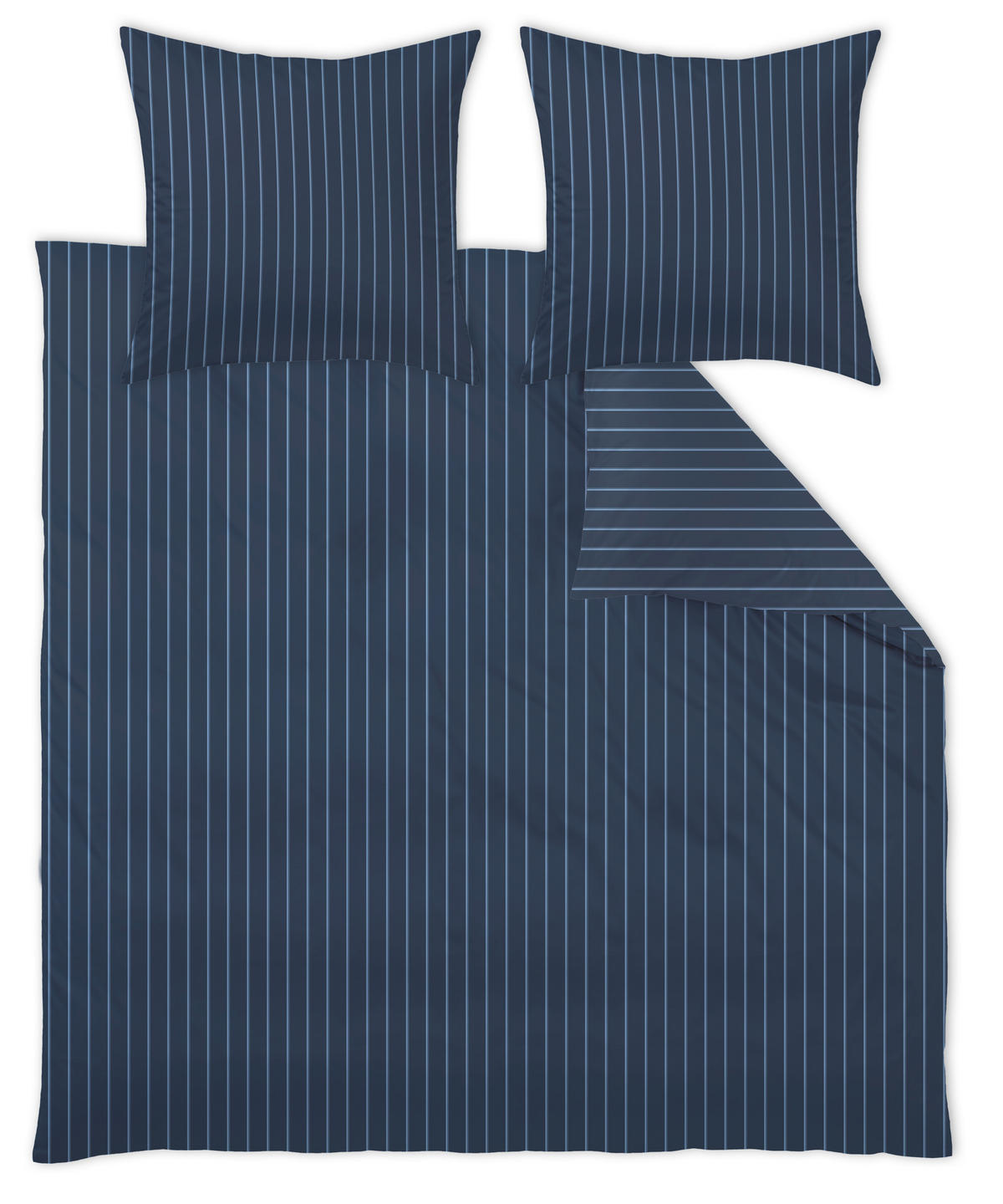 POSTELJNINA Belluno 200/200 cm damast temno modra  - temno modra, Konvencionalno, tekstil (200/200cm) - Curt Bauer