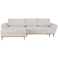 HÖRNSOFFA i vävt tyg cremefärgad  - ekfärgad/cremefärgad, Design, trä/textil (175/282cm) - Livetastic