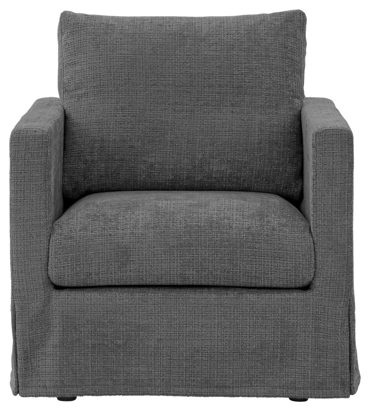 SESSELBEZUG - Dunkelgrau, Design, Textil (84/89/95cm) - P & B