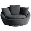 SESSEL in Chenille, Webstoff Anthrazit  - Anthrazit/Silberfarben, Modern, Kunststoff/Textil (130/80/112cm) - Trendmanufaktur