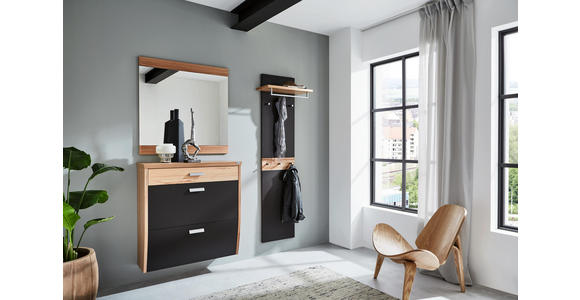 SCHUHSCHRANK 93/96/32 cm - Silberfarben/Buchefarben, Design, Holz/Holzwerkstoff (93/96/32cm) - Dieter Knoll