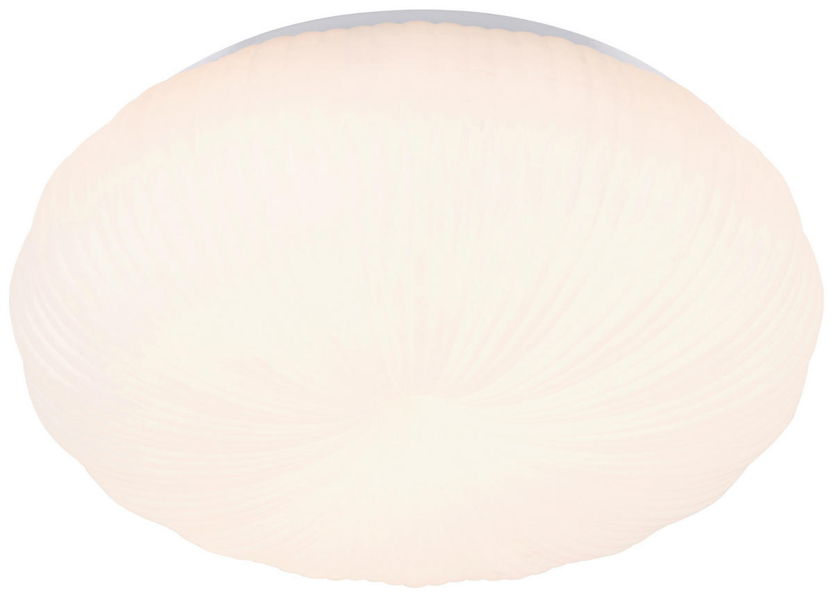 DECKENLEUCHTE  42/14.5 cm    - Weiß, Design, Kunststoff/Metall (42/14.5cm) - Collet's Monde