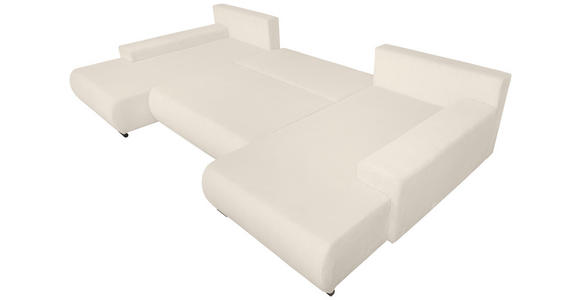 WOHNLANDSCHAFT  in Cord Creme  - Creme/Schwarz, KONVENTIONELL, Textil/Metall (191/351/191cm) - Carryhome