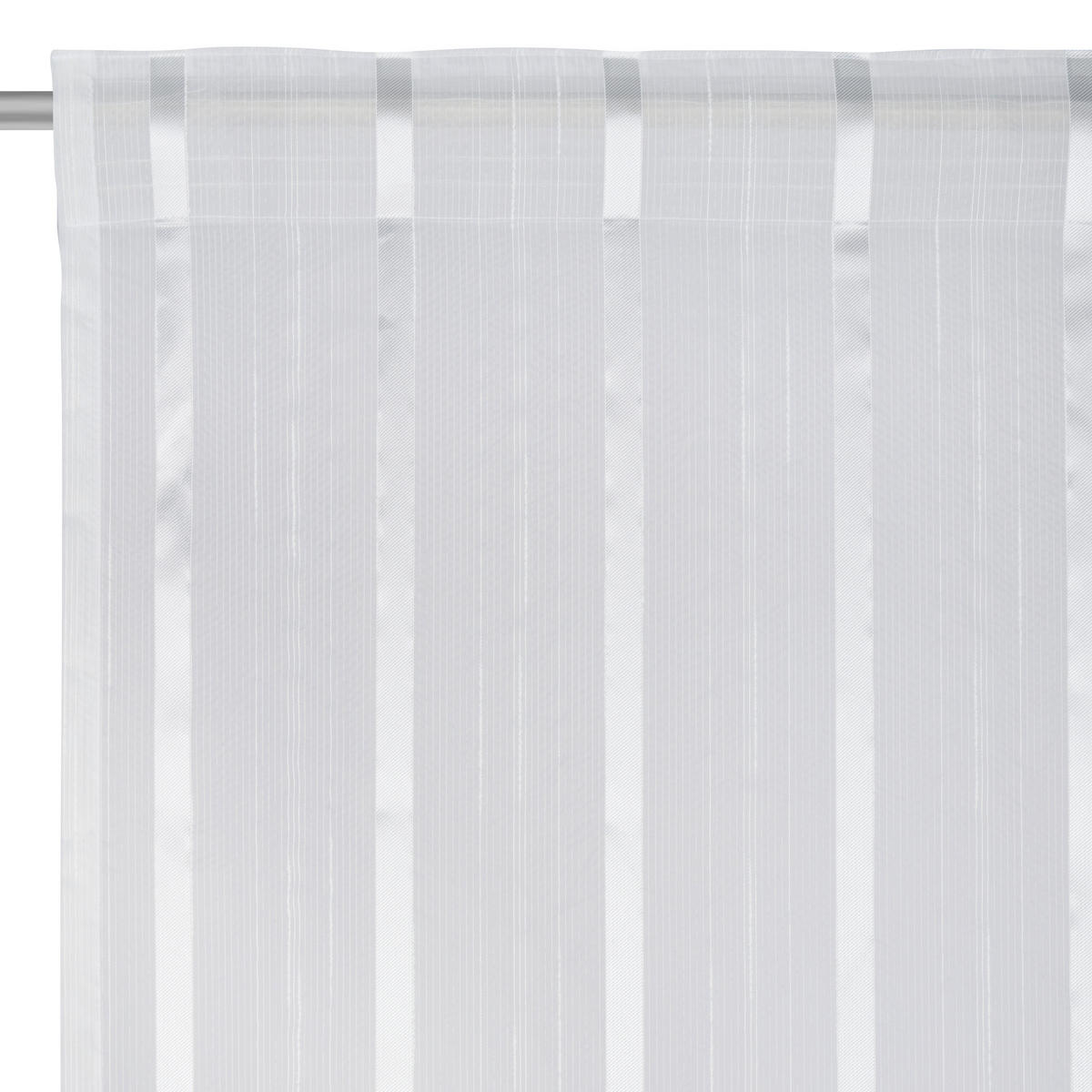 KONČANA ZAVESA  prosojno  140/280 cm   - bela, Basics, tekstil (140/280cm) - Esposa