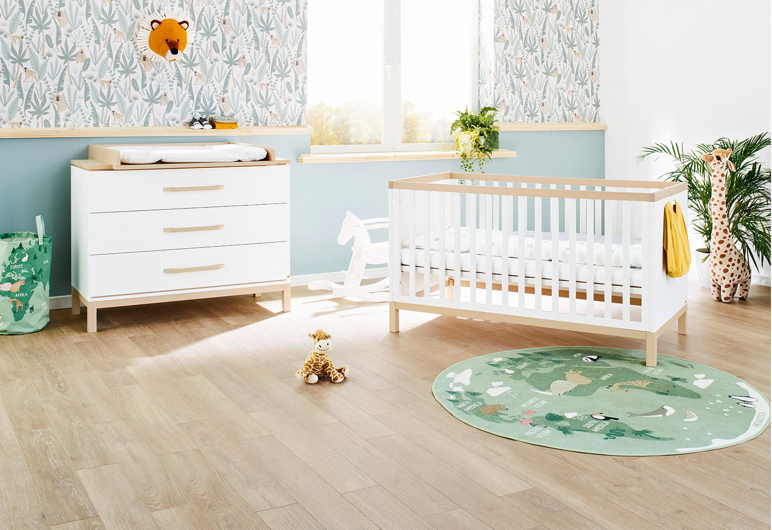 BABYZIMMER PINOLINO LIGHT  - Ahornfarben/Weiß, Design, Holzwerkstoff - Pinolino