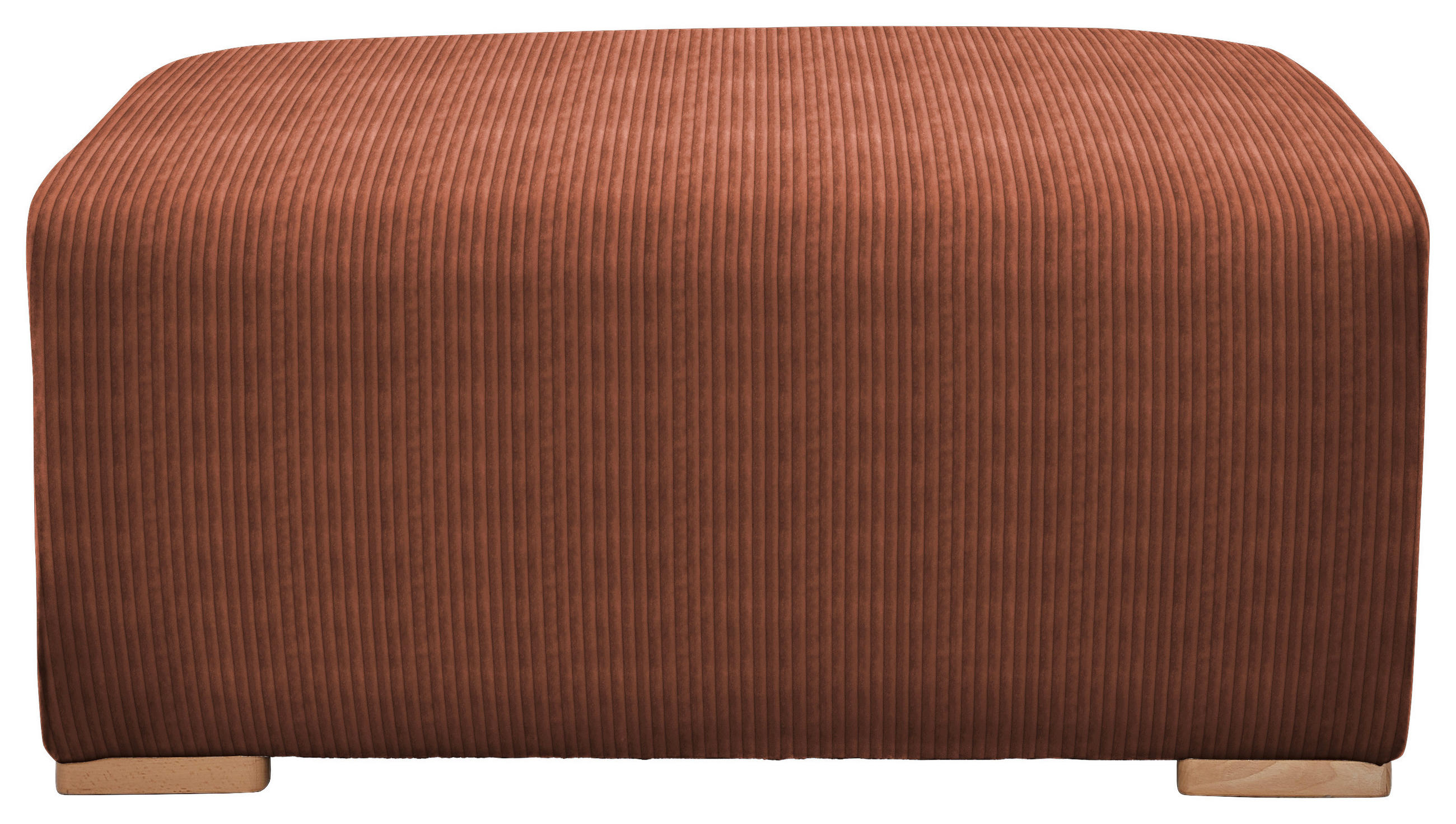 HOCKER Cord Kupferfarben  - Buchefarben/Kupferfarben, KONVENTIONELL, Holz/Textil (101/44/92cm) - Livetastic