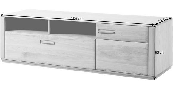 TV-ELEMENT 179/50/51 cm - Edelstahlfarben/Eichefarben, KONVENTIONELL, Holz/Holzwerkstoff (179/50/51cm) - Novel