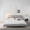 POLSTERBETT 180/200 cm  in Grau  - Schwarz/Grau, Modern, Holz/Textil (180/200cm) - Livetastic