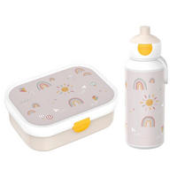 PAUSENSET lunchset campus (pu+bd) - sunshine&rainbow  - Multicolor/Creme, KONVENTIONELL, Kunststoff (20,5/7,5/18,8cm) - Mepal