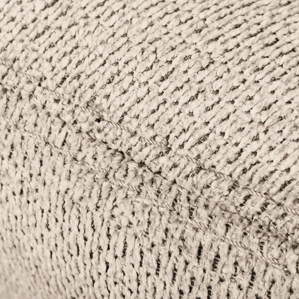 SESSEL Chenille Beige  - Beige/Schwarz, Design, Textil/Metall (67/87/74cm) - Livetastic