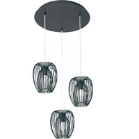 HÄNGELEUCHTE Camp 50/200 cm  - Schwarz, LIFESTYLE, Metall (50/200cm) - Fabas Luce
