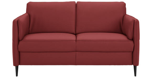 2,5-SITZER Latina in Echtleder Bordeaux   - Bordeaux/Schwarz, Design, Leder/Metall (164/84/99cm) - Dieter Knoll