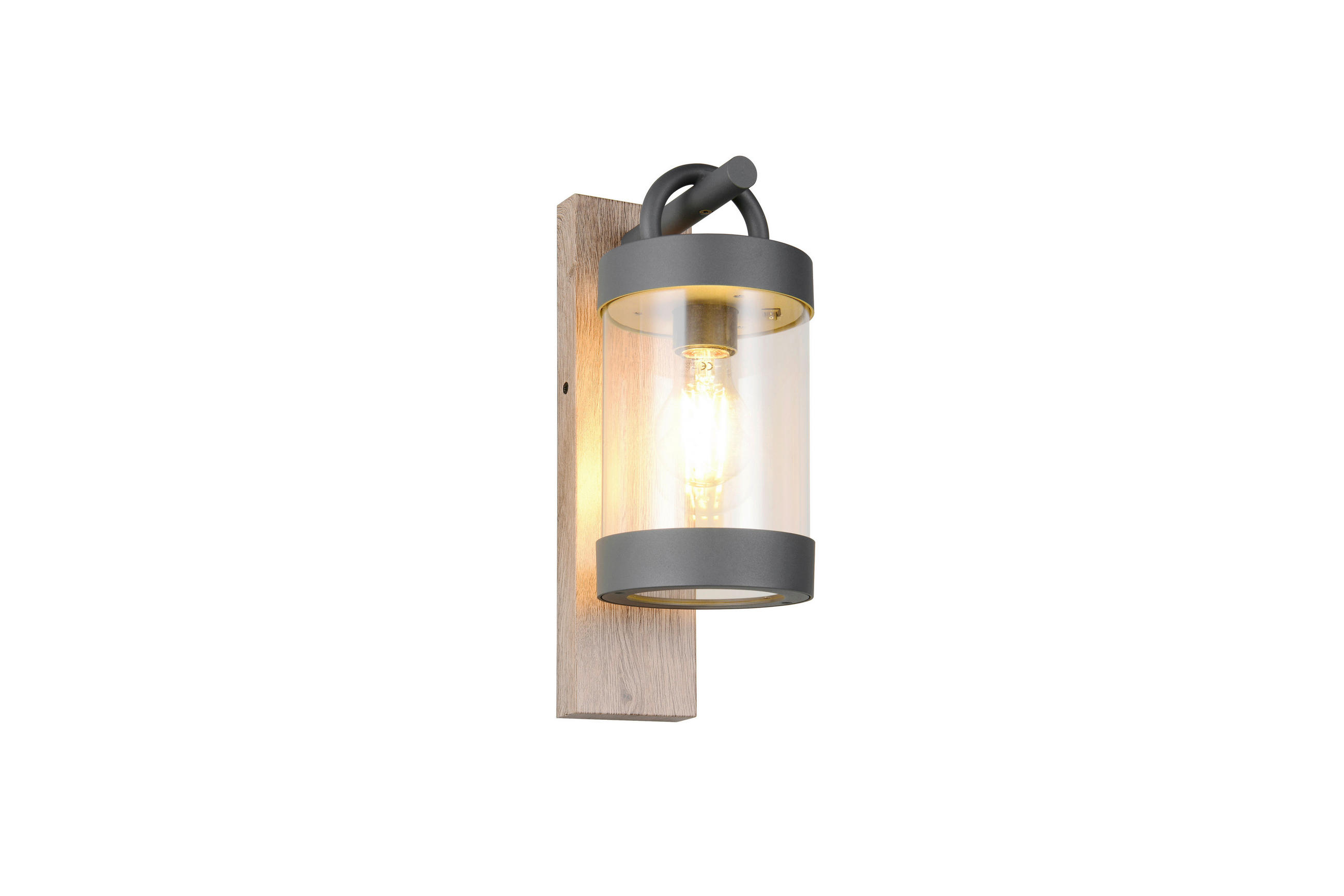 AUSSENWANDLEUCHTE 33/12,5/18,6 cm  - Klar/Anthrazit, Design, Kunststoff/Metall (33/12,5/18,6cm) - Trio Leuchten