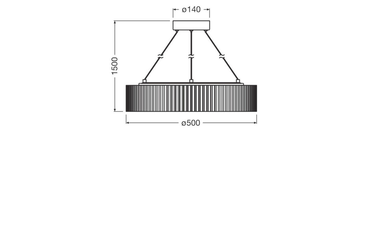 LED-PENDELLEUCHTE 50/150 cm  - Dunkelgrau, Design, Kunststoff/Textil (50/150cm) - Osram