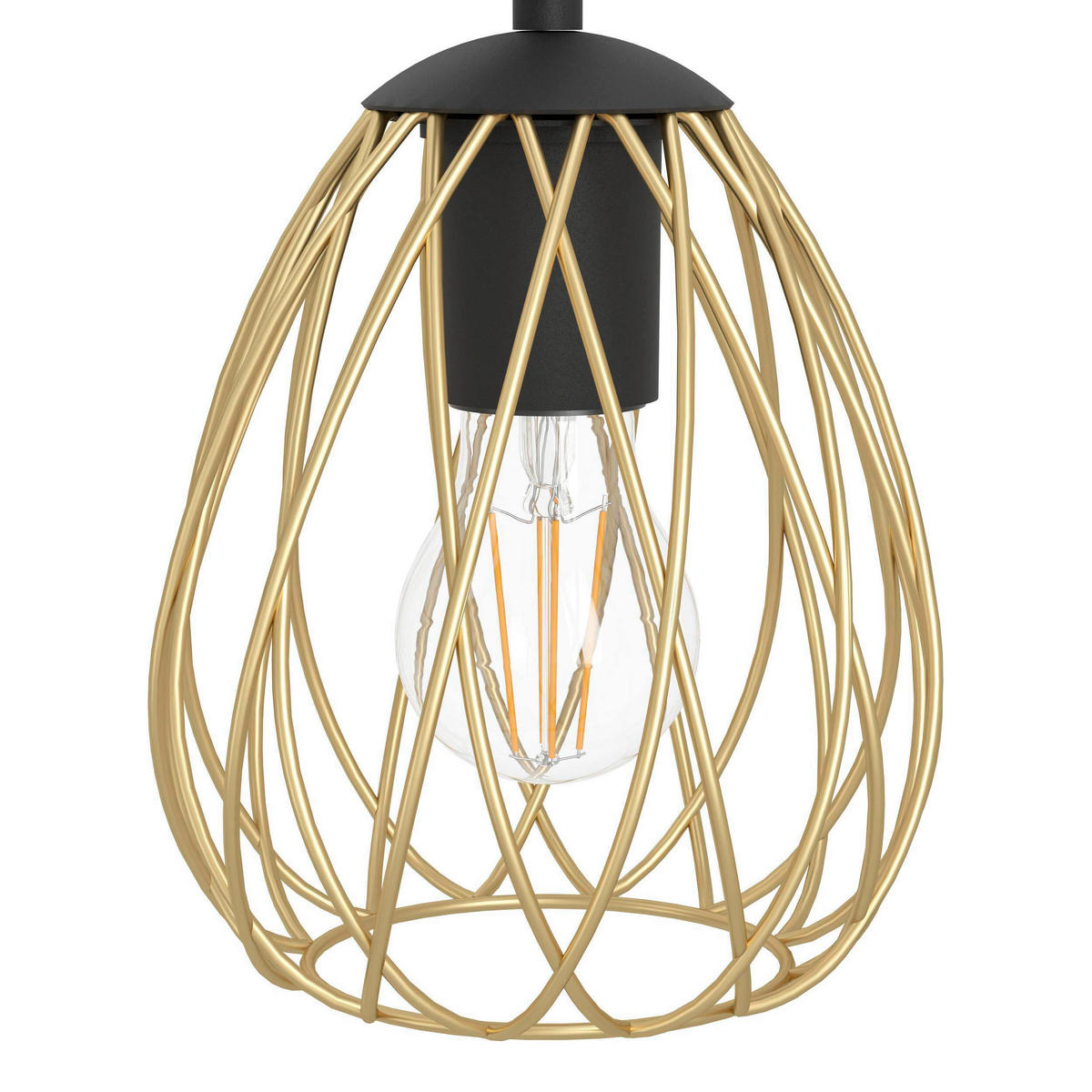 HÄNGELEUCHTE 116/56,5/150 cm  - Messingfarben/Schwarz, Design, Metall (116/56,5/150cm) - Eglo