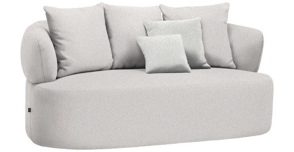 2-SITZER-SOFA in Bouclé Altrosa  - Sandfarben/Schwarz, MODERN, Kunststoff/Textil (177/86/105cm) - Hom`in