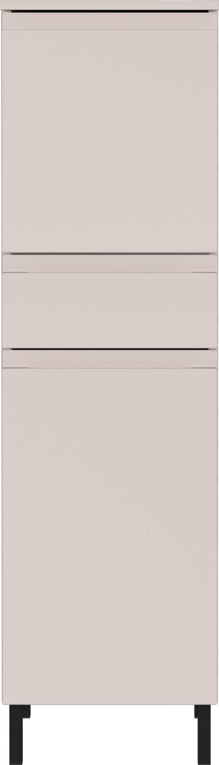 MIDISCHRANK 34/120/34 cm  - Kaschmir/Schwarz, MODERN, Holzwerkstoff/Metall (34/120/34cm) - Germania