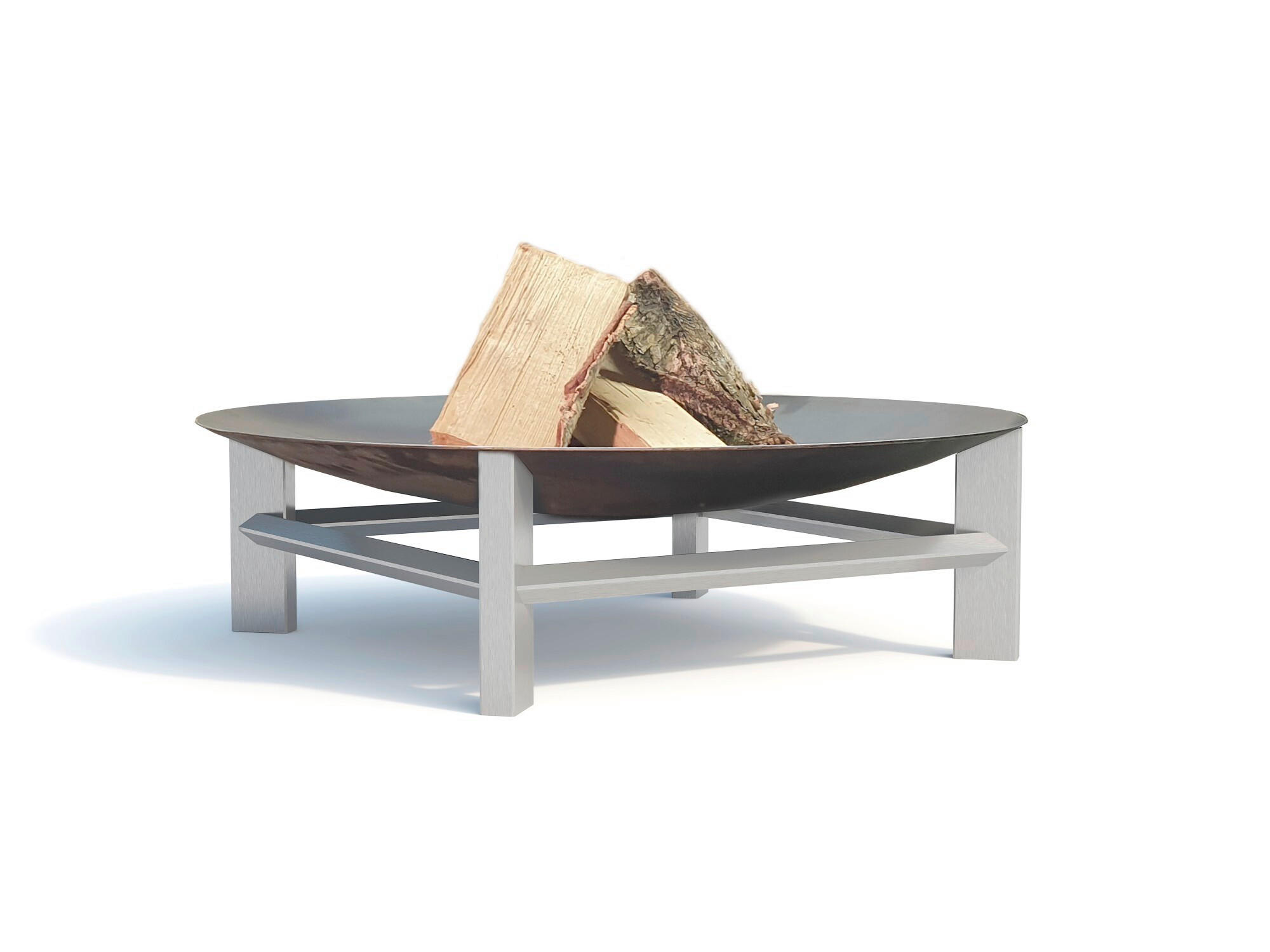 XXXLutz Feuerschale Svenskav Alpha XXL 2502 Edelstahl, Rost 58x20x58 cm