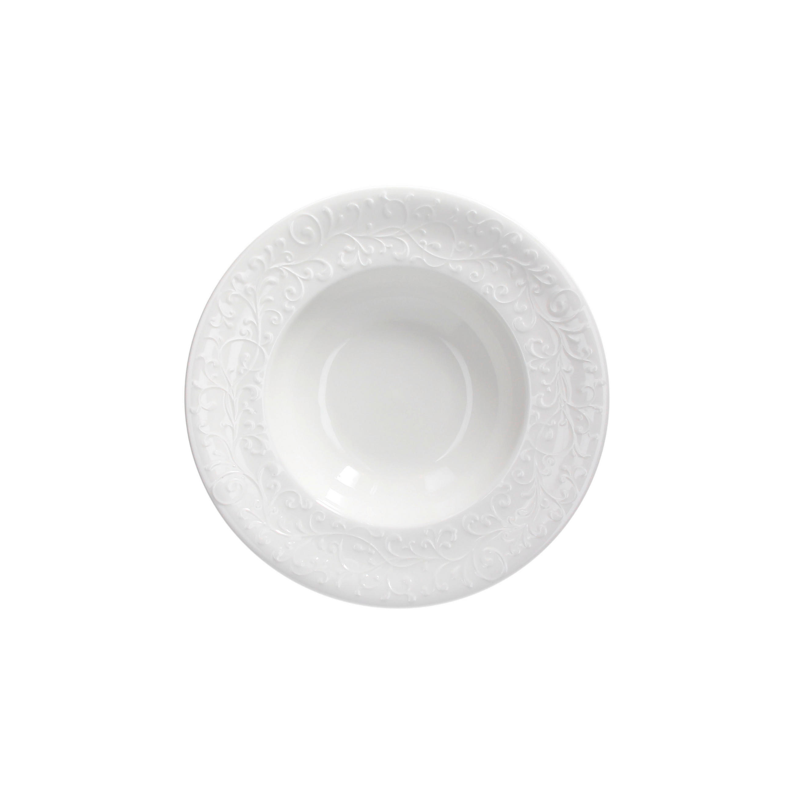 TANJUR DUBOKI 25/5 cm Jasmin Bianco - bijela, Basics, keramika (25/5cm) - Tognana