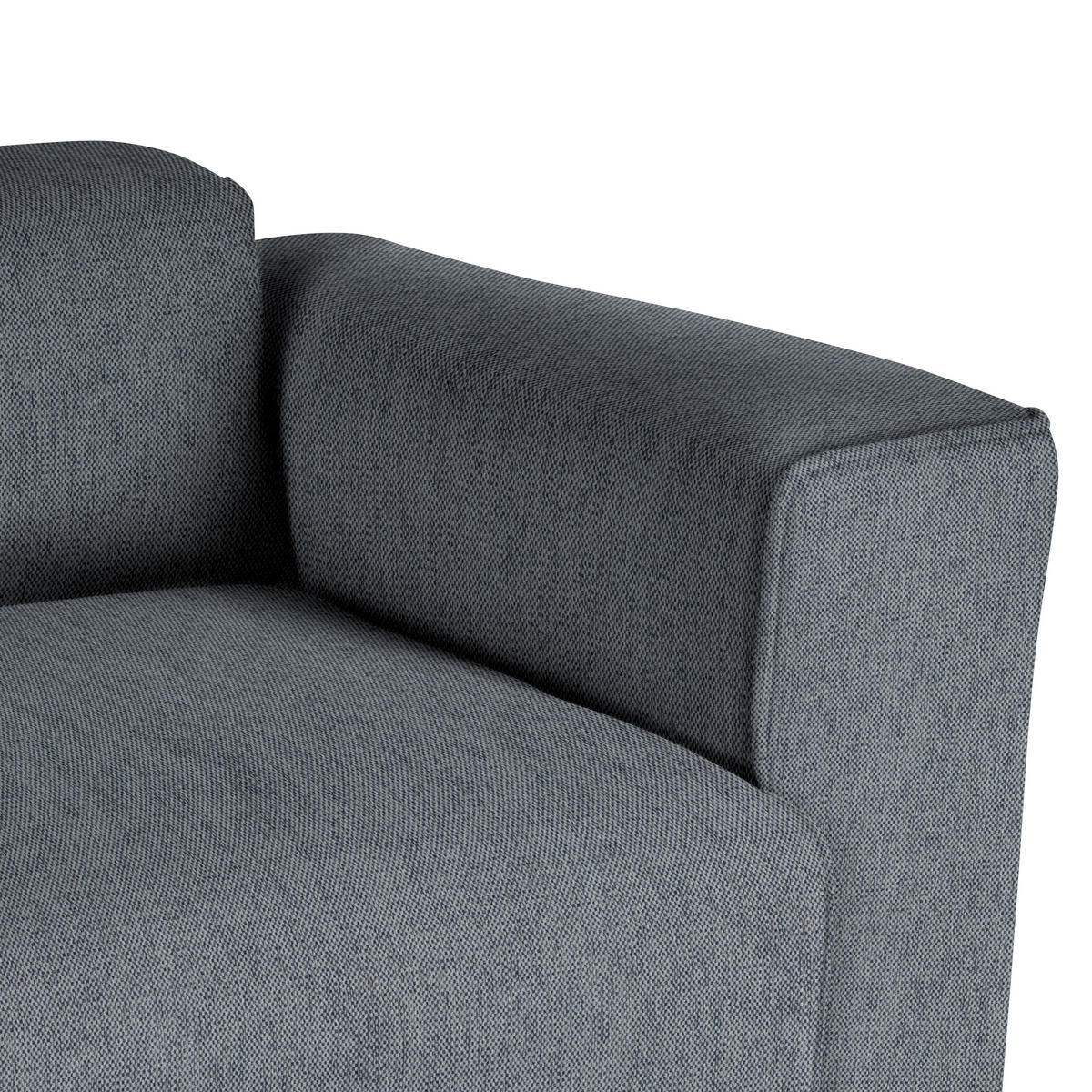 ECKSOFA  in Webstoff Grau  290/171 cm  - Schwarz/Grau, Design, Kunststoff/Textil (290/171cm) - home24