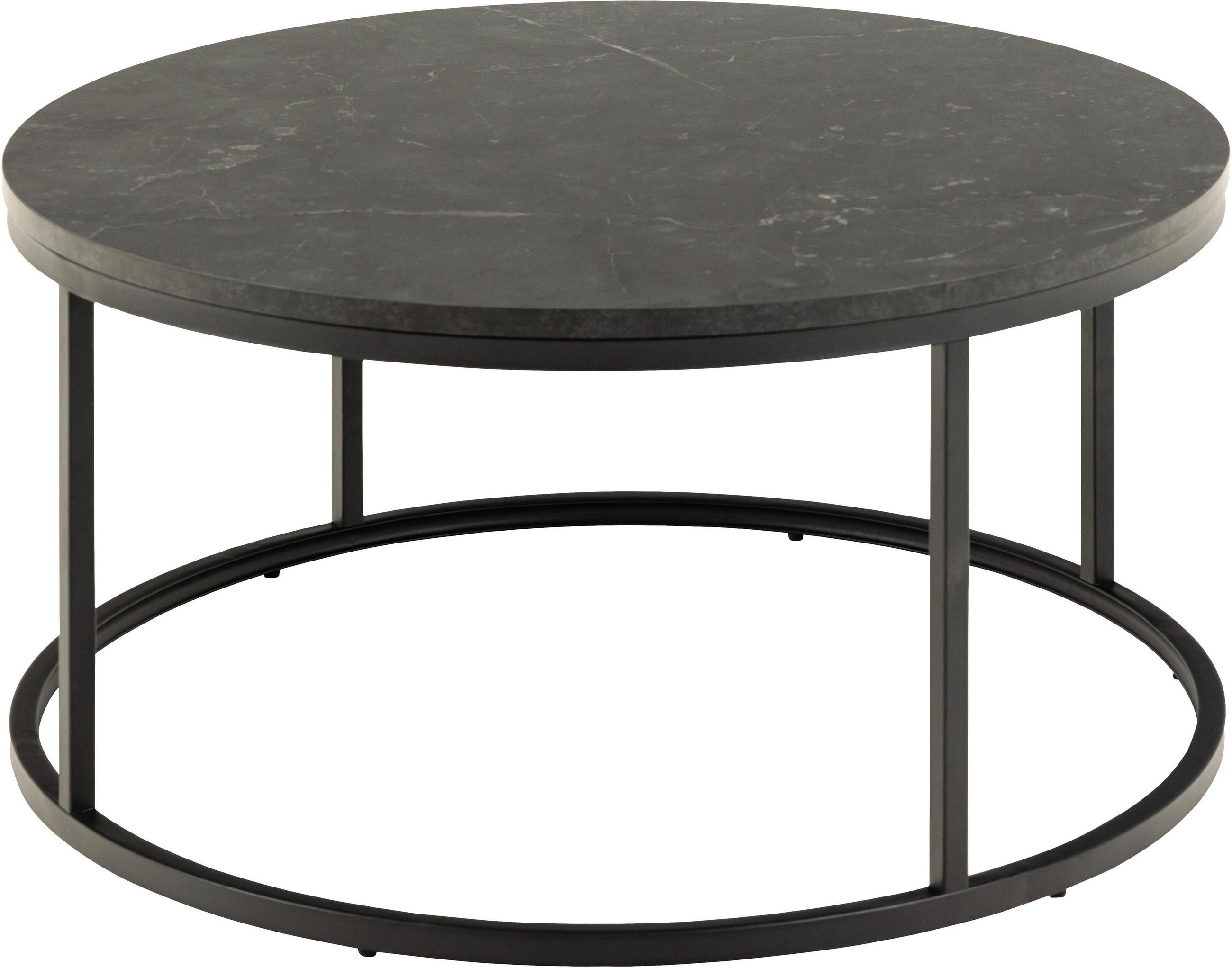 COUCHTISCH in Holzwerkstoff 80/80/40 cm  - Schwarz, Design, Holzwerkstoff/Metall (80/80/40cm) - Livetastic