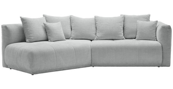 ECKSOFA in Chenille Hellgrau  180/315 cm  - Hellgrau/Schwarz, MODERN, Kunststoff/Textil (180/315cm) - Hom`in