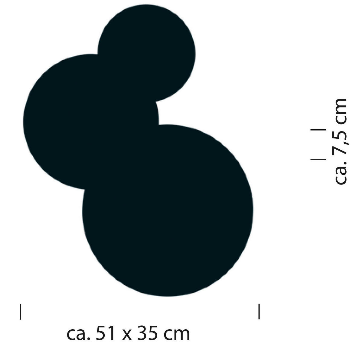 LED-DECKENLEUCHTE 51/35/7,5 cm   - Schwarz, Design, Metall (51/35/7,5cm) - Hell