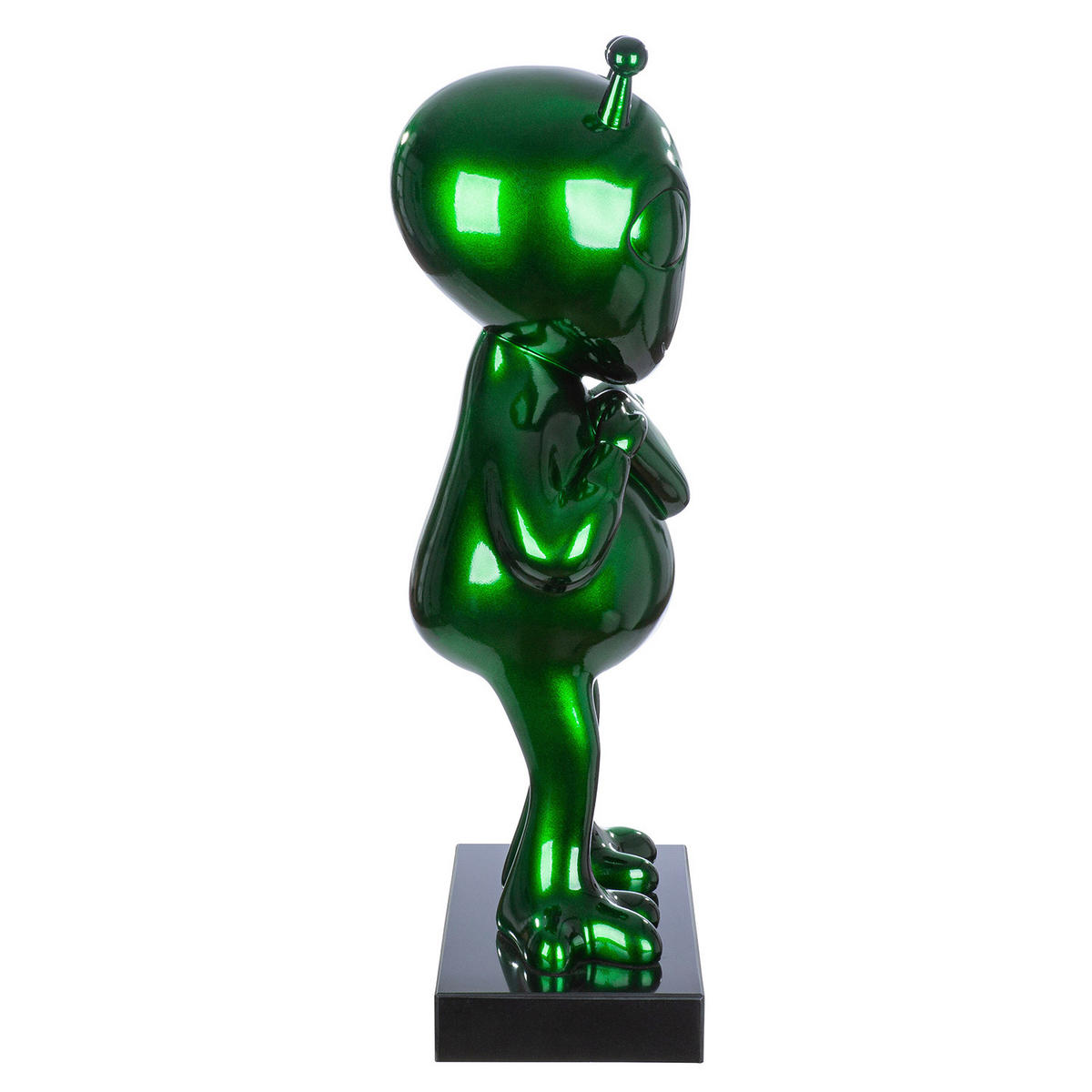 SKULPTUR - Jadegrün/Schwarz, Basics, Kunststoff/Stein (30/68/21,5cm)