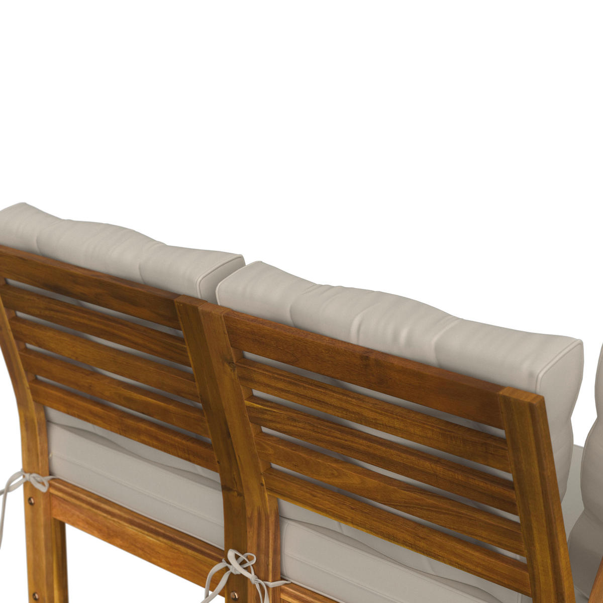 LOUNGEGARNITUR Akazie vollmassiv  - Beige/Akaziefarben, MODERN, Holz/Textil - Ambia Garden