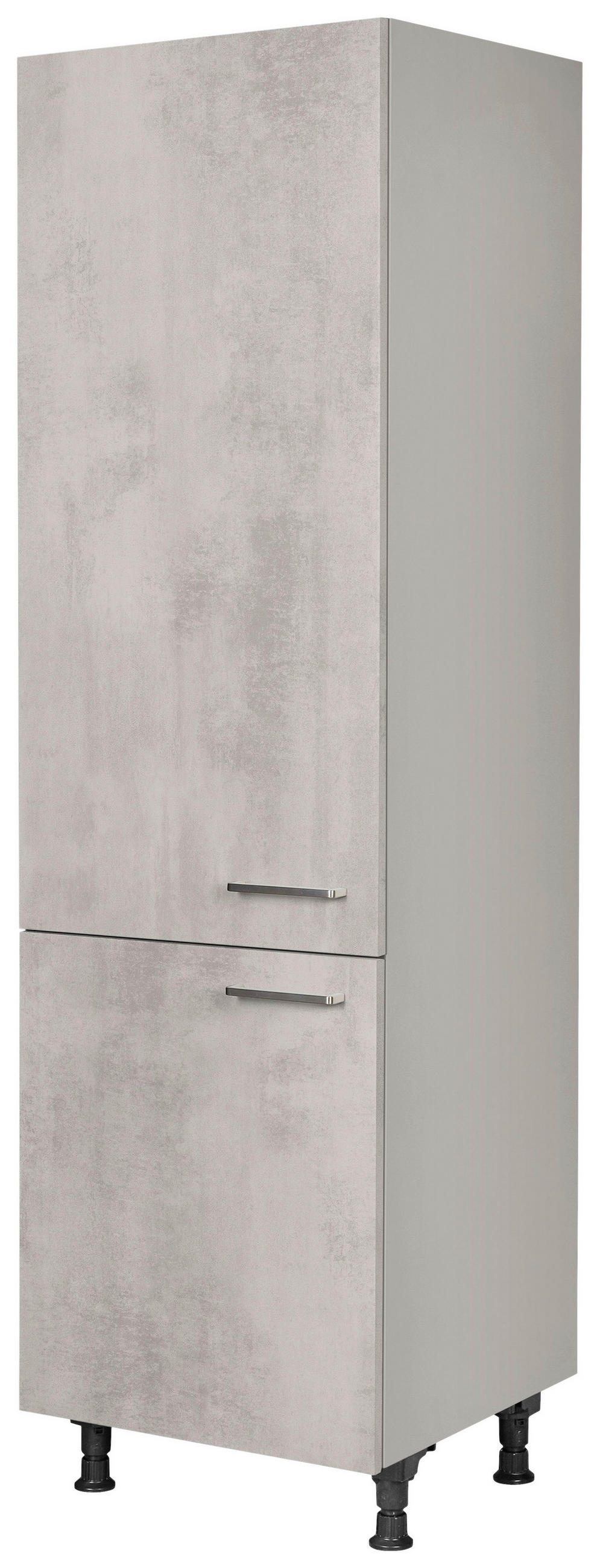 GERÄTEUMBAUSCHRANK 60/216,6/58 cm  in Hellgrau  - Edelstahlfarben/Hellgrau, MODERN, Holzwerkstoff/Metall (60/216,6/58cm) - Nobilia