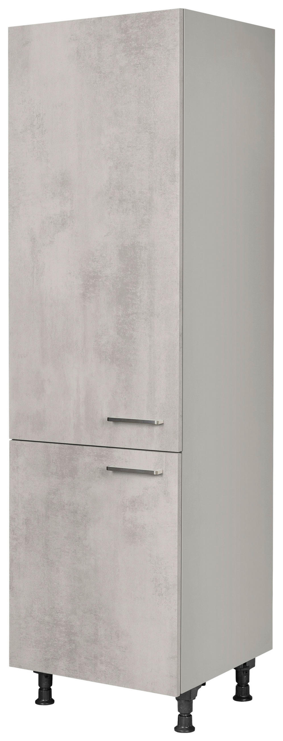 GERÄTEUMBAUSCHRANK 60/216,6/58 cm  Hellgrau  - Edelstahlfarben/Hellgrau, Modern, Holzwerkstoff/Metall (60/216,6/58cm) - Nobilia