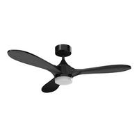 DECKENVENTILATOR - Schwarz, Basics, Kunststoff/Metall (132/35cm) - Mican