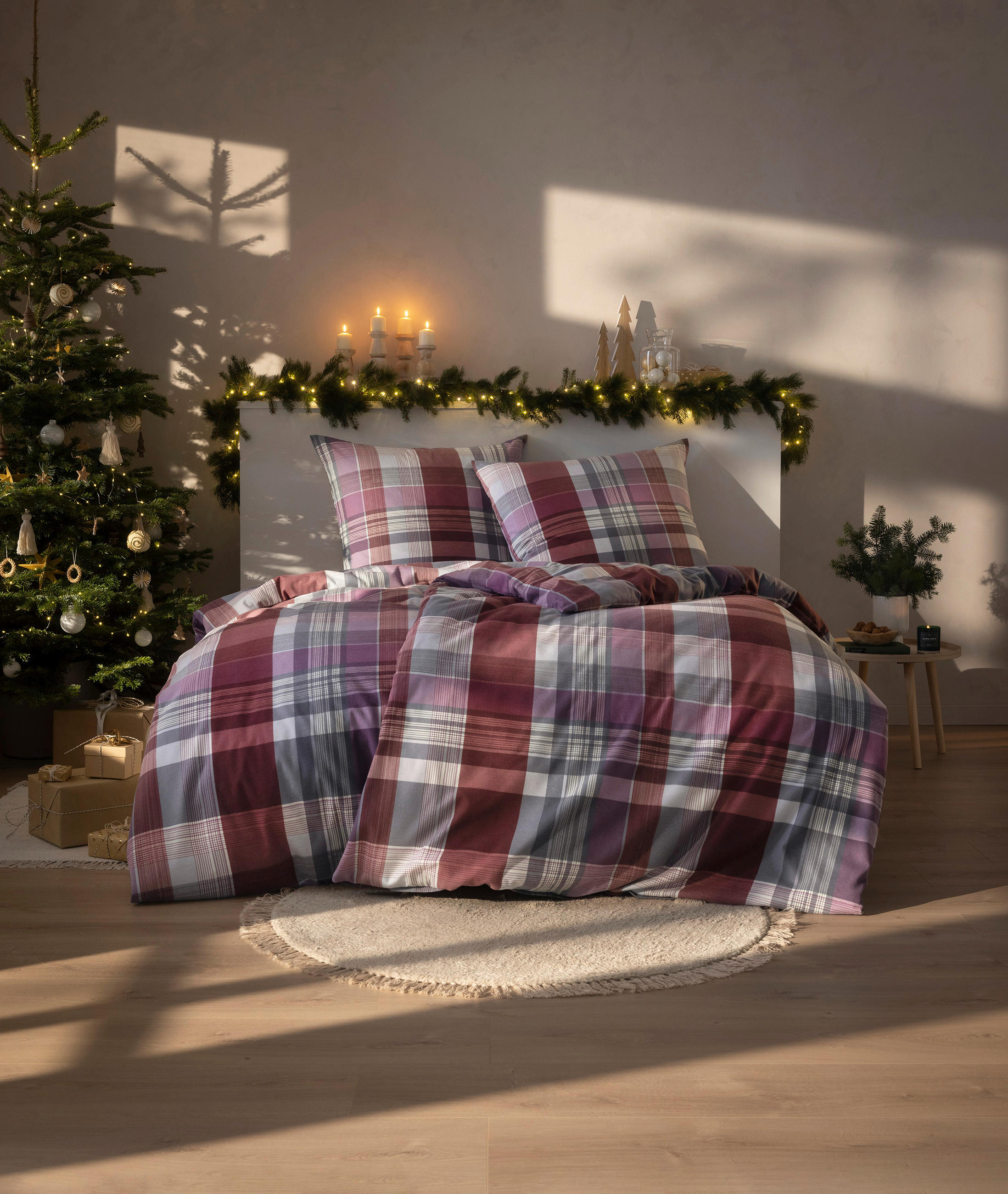 BETTWÄSCHE Impulse Flanell 155/220 cm  - Aubergine, Design, Textil (155/220cm) - Estella
