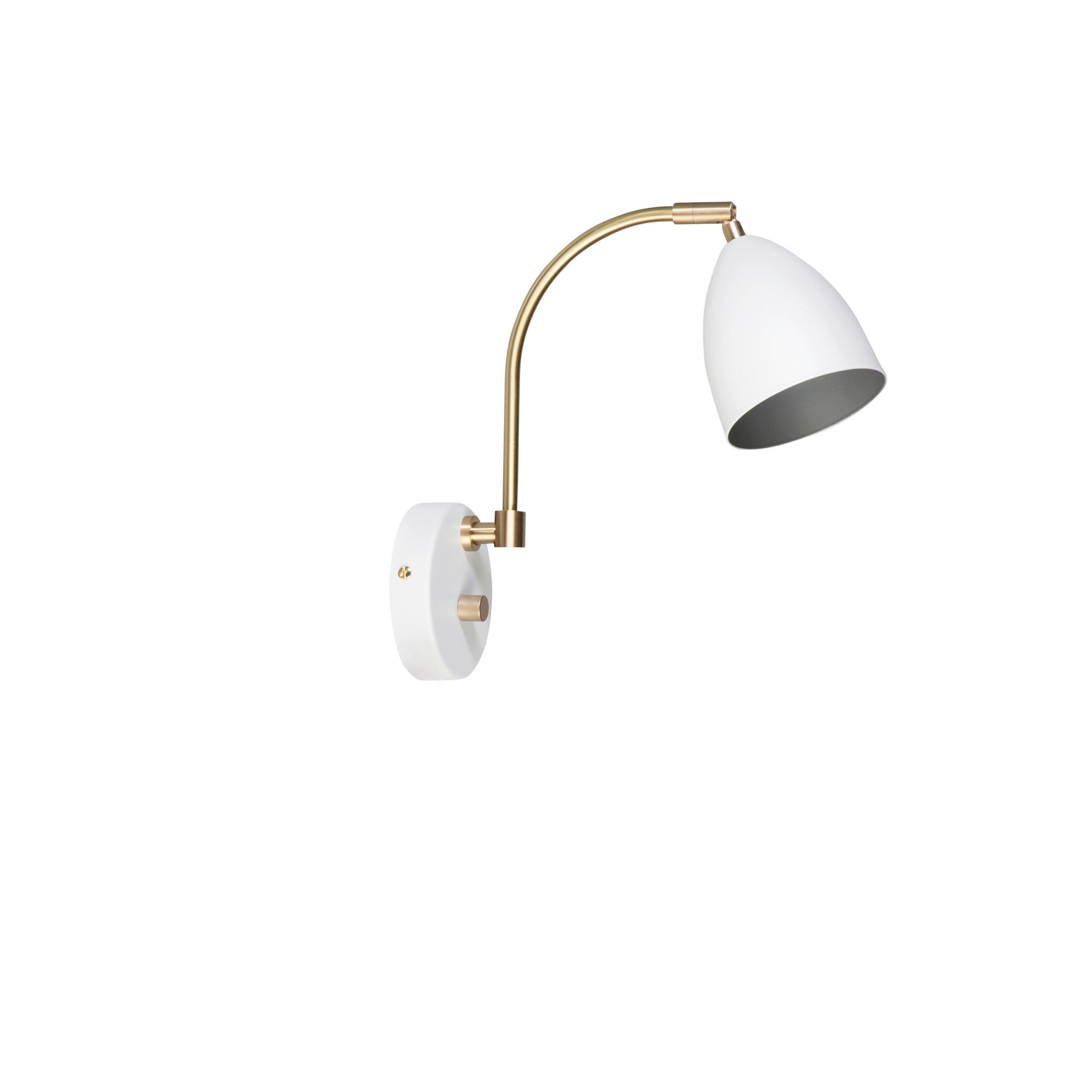 WANDLEUCHTE Deluxe 10,5/22,7/28,3 cm   - Messingfarben/Weiß, KONVENTIONELL, Metall (10,5/22,7/28,3cm) - Belid
