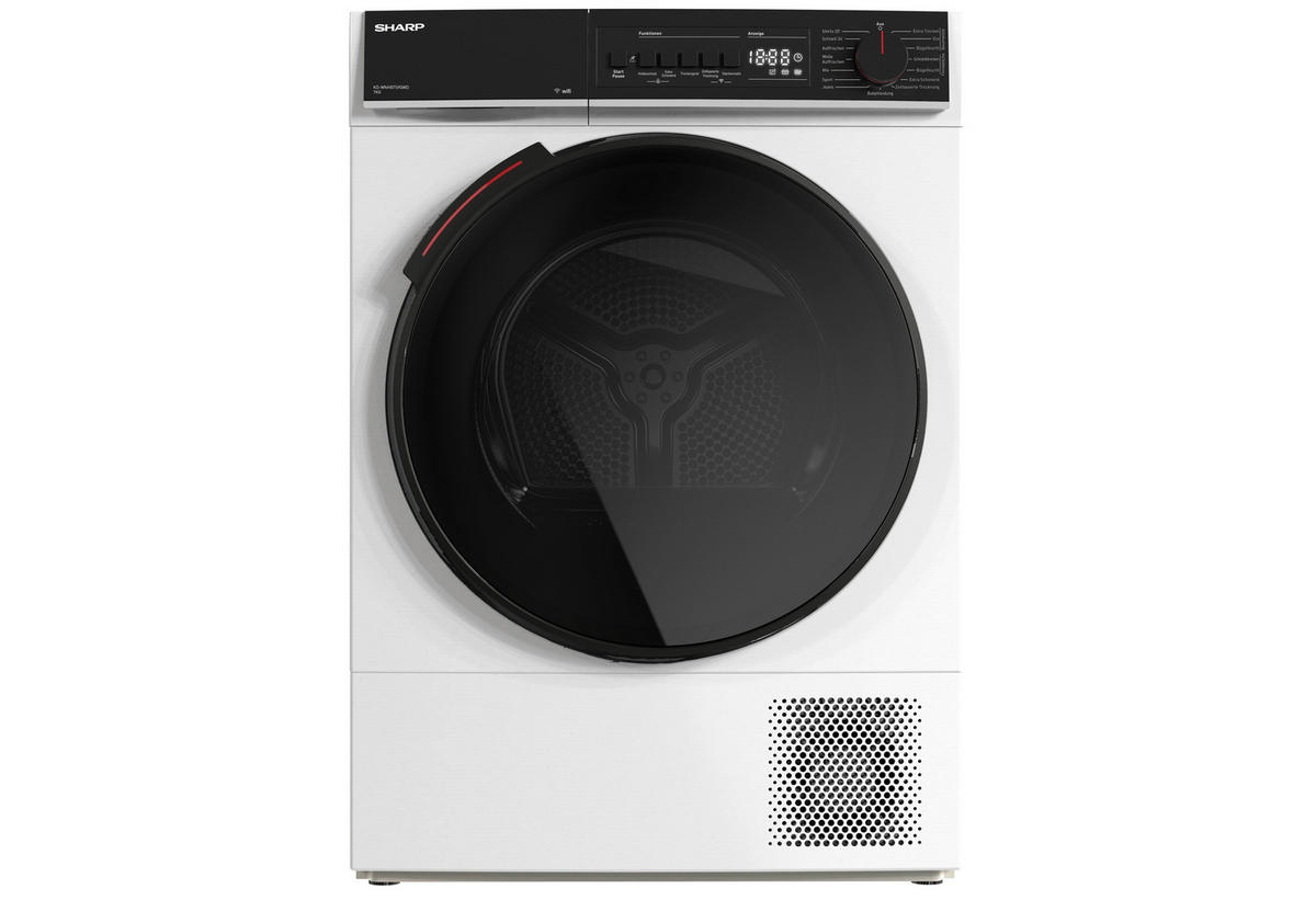 TROCKNER KD-WNHB7S9GWD-DE  - Weiß, Basics, Glas/Kunststoff (59.6/84.5/60.9cm) - Sharp