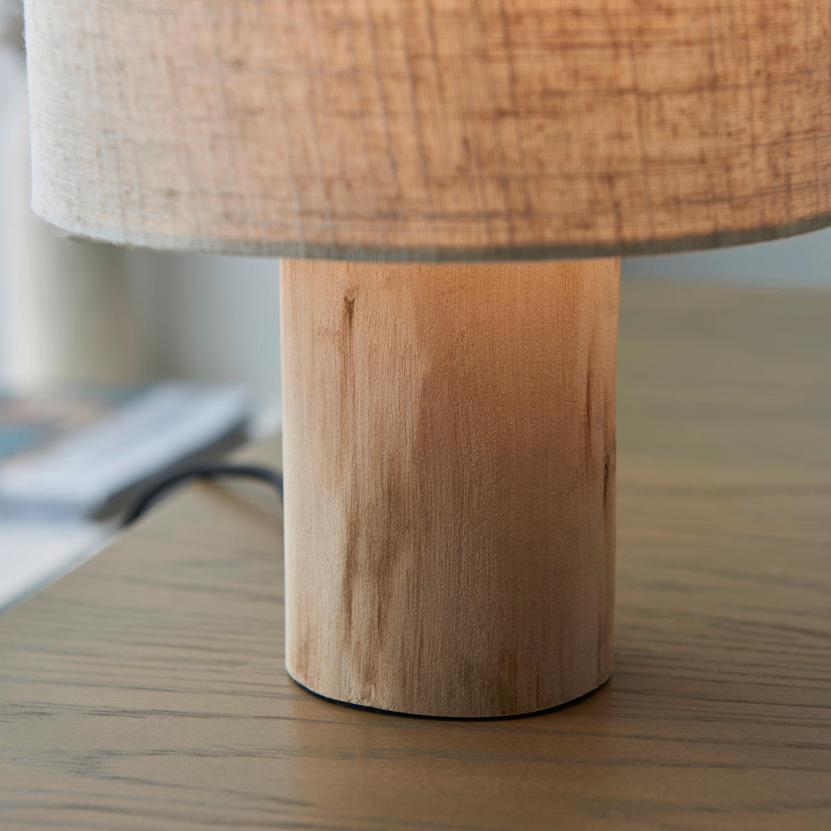 TISCHLEUCHTE 20/30 cm   - Naturfarben, Natur, Holz/Textil (20/30cm) - Brilliant