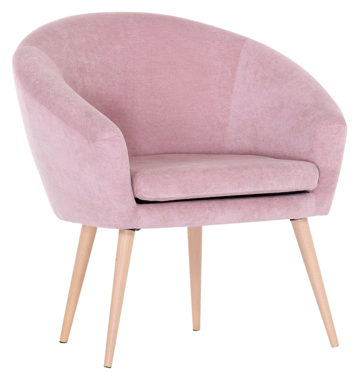 SESSEL Mikrofaser Rosa  - Rosa, Design (73/73/66cm) - Carryhome