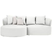 ECKSOFA in Bouclé Creme  166/235 cm  - Hellrosa/Creme, MODERN, Kunststoff/Textil (166/235cm) - Hom`in