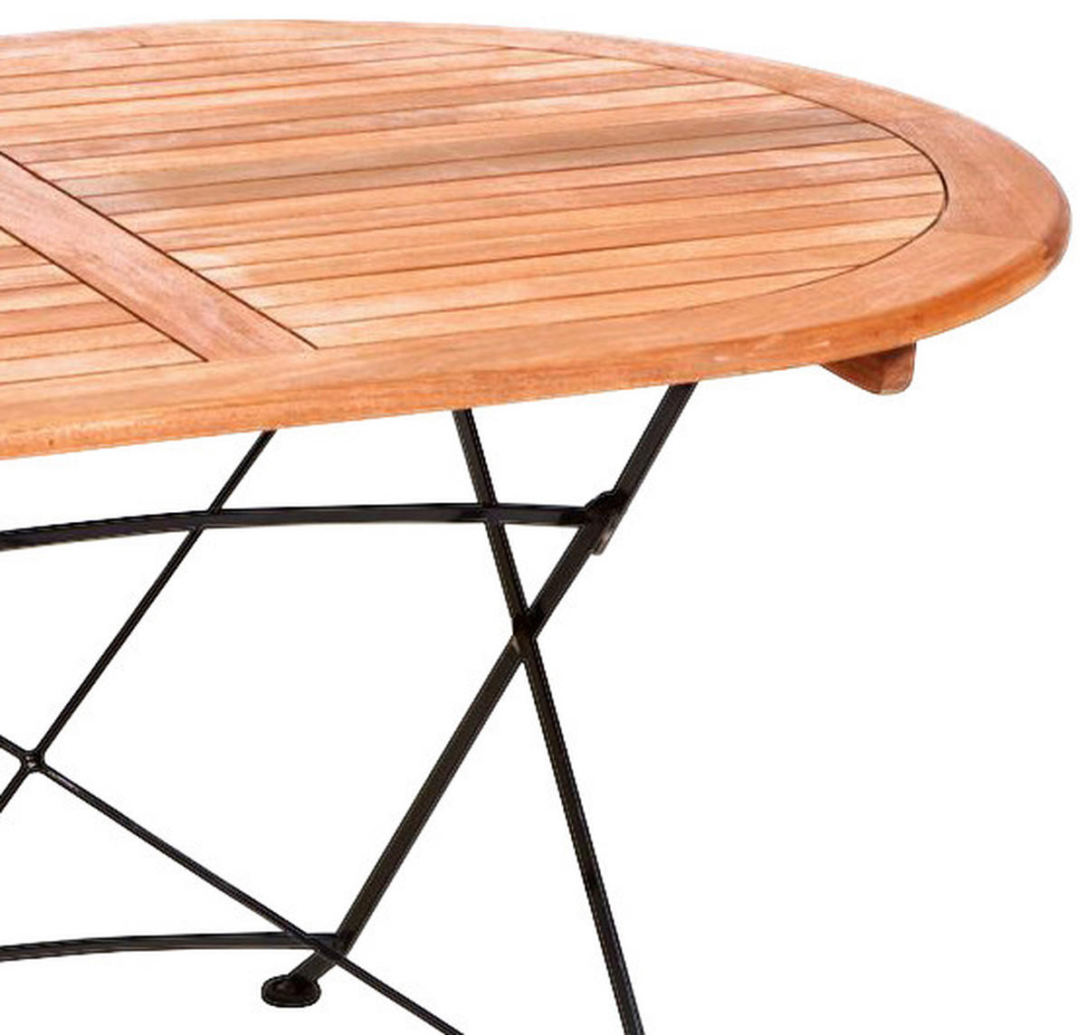 GARTENTISCH Holz, Metall Naturfarben oval  - Naturfarben, ROMANTIK / LANDHAUS, Holz/Metall (140/90/75cm) - Gardenson