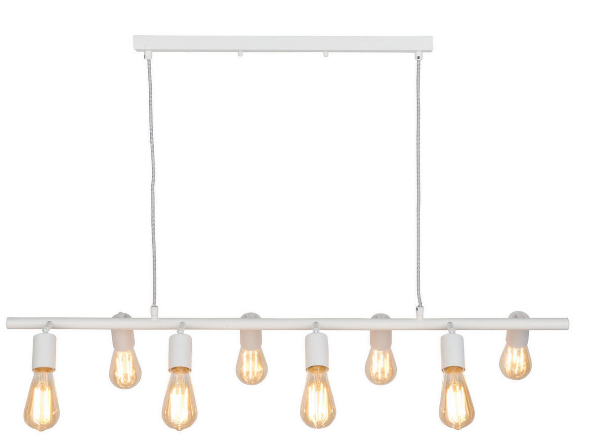 HÄNGELEUCHTE 105/28/28-175 cm  - Weiß, Design, Metall (105/28/28-175cm) - It's about Romi