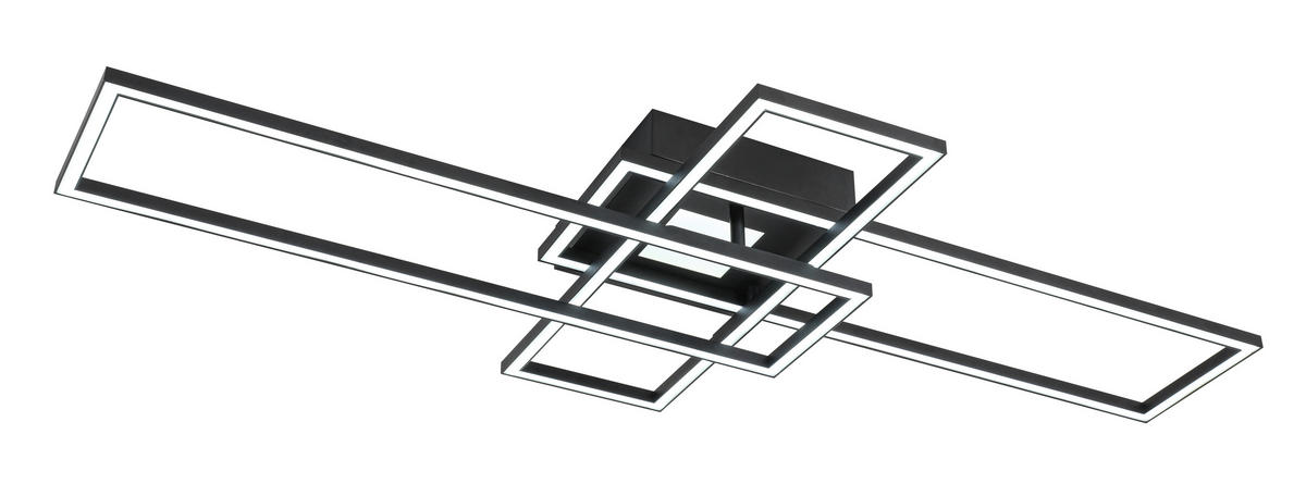 Plafonieră Cu Led 50 W    98/51/9 cm  - alb/negru, Trend, plastic/metal (98/51/9cm) - Novel