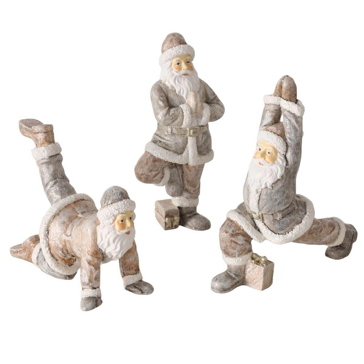 KARÁCSONYI FIGURA - szürkésbarna, Basics, műanyag (10,5/12/4,5cm)