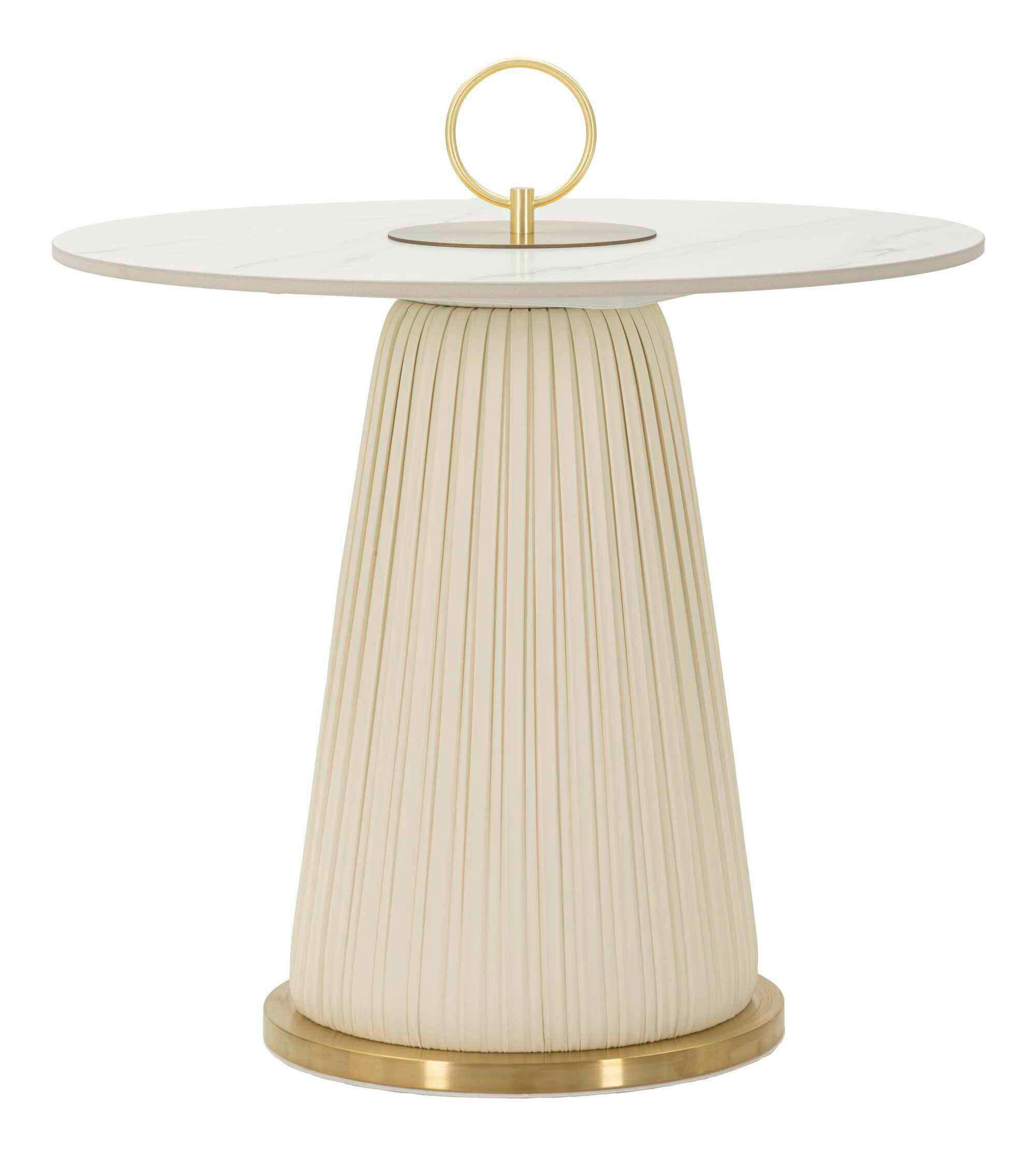 COUCHTISCH Creme, Weiß, Goldfarben  - Goldfarben/Creme, Basics, Keramik/Kunststoff (50/60/60cm)