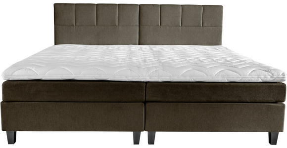 BOXSPRINGBETT 240/200 cm  in Dunkelbraun  - Wengefarben/Dunkelbraun, Trend, Holz/Textil (240/200cm) - Esposa